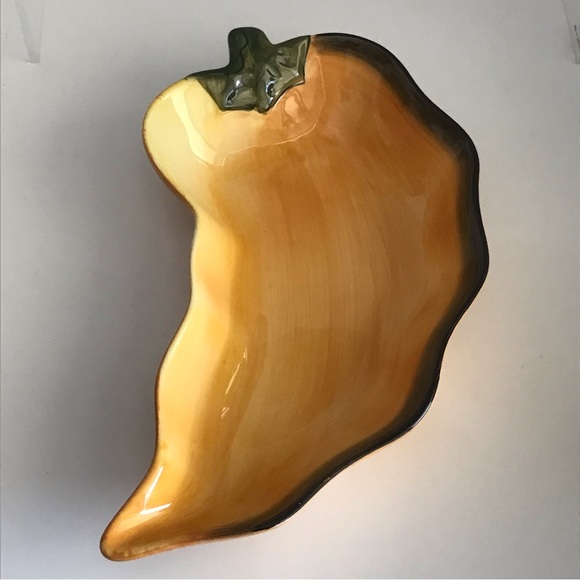 Clay Art of South San Francisco Hand-Painted Ceramic "Chili Pepper" Salsa Bowl - Picture 2 of 11